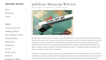 loftliterary-1 A screenshot of the Manuscript Wish List on the Loft Literary conference website.