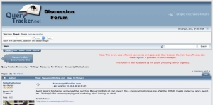 querytracker Screenshot of the query tracker website